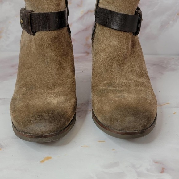 BUSSOLA Leather Ankle Bootie Size zipper - Picture 4 of 14